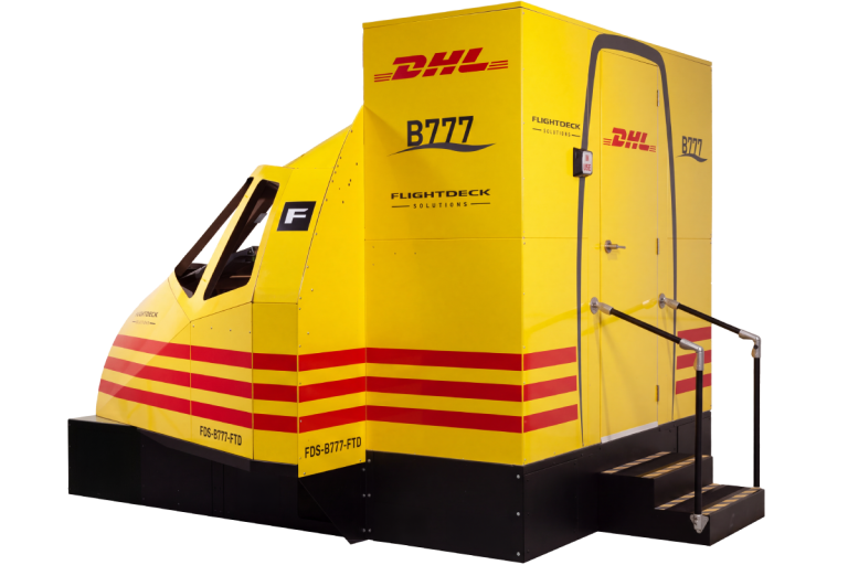 Flightdeck Solutions B777 flight training device in customer livery
